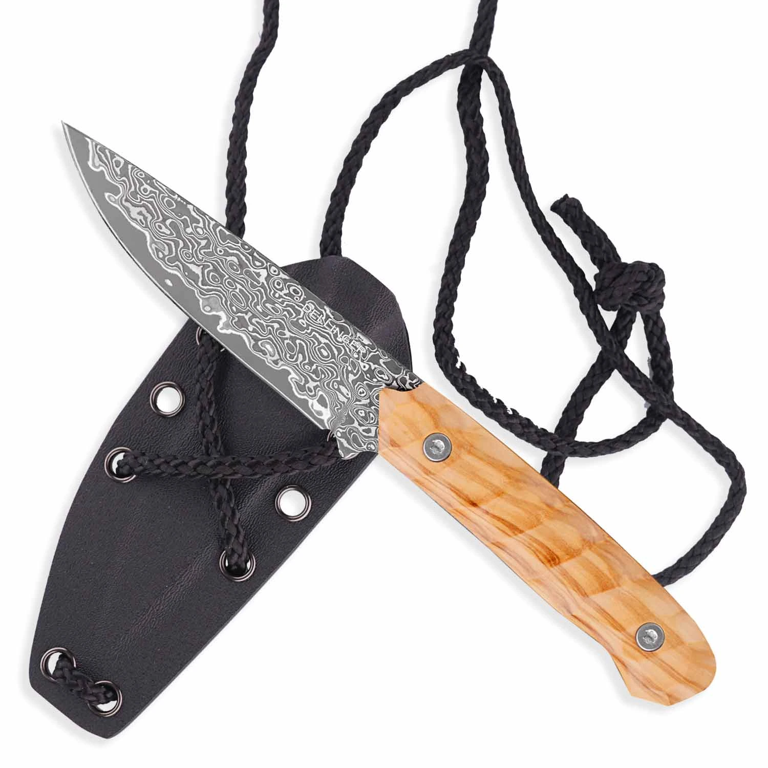 Nůž Dellinger Olive Camp Damascus.